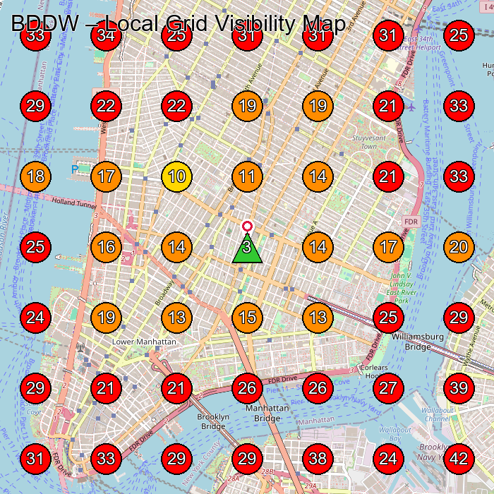 BDDW GeoGrid visibility map for Furniture Store in Suite C308